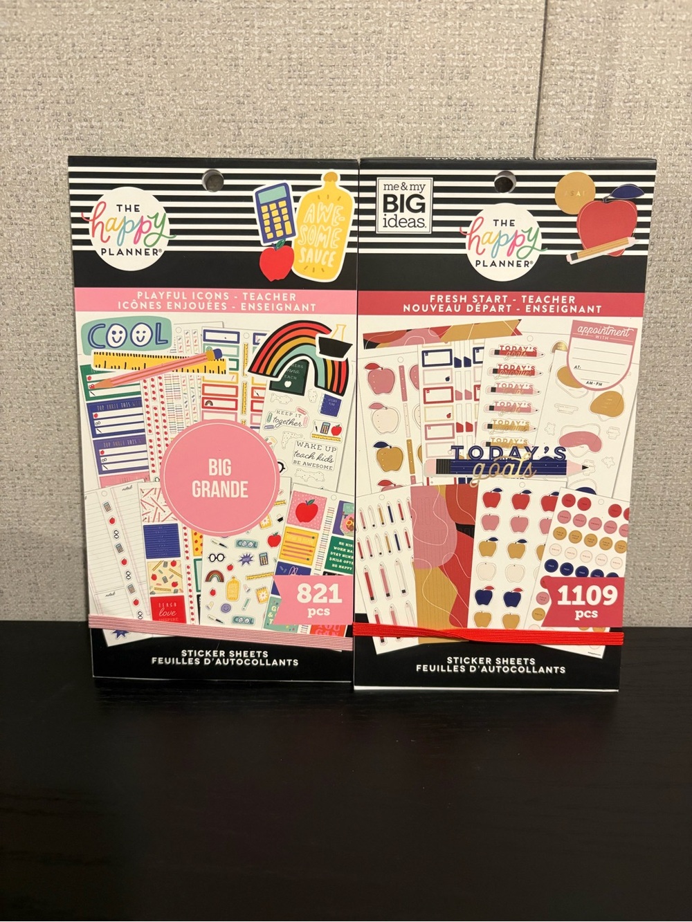The Happy Planner Sticker Packs - Pink, Red, Blue, Yellow, Green